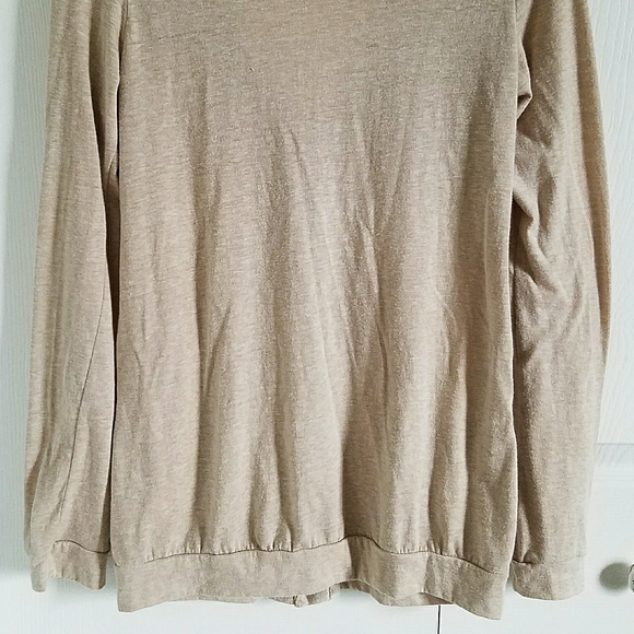 🦊 BDG Cream Cardigan Sweater V Neck w/ Pockets - Picture 6 of 7